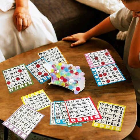 بطاقات ألعاب ورقية من SEETOOOGAMES Bingo - 1 على البطاقة - 1000 ورقة (200 كتاب من 5 أوراق) in Kuwait