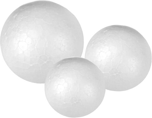 Homeford Assorted Polyfoam Craft Balls, 19-Piece, White in Saudi Arabia