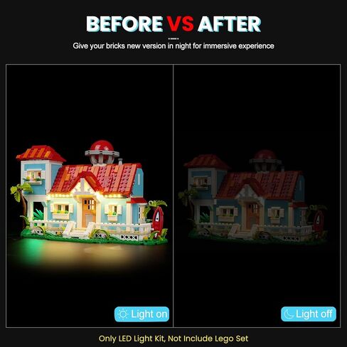 Light Kit Compatible with Lego Lilo and Stitch Beach House, LED Lighting Decoration Compatible with Lego 43268 Building Set - No Model Only Light in Kuwait