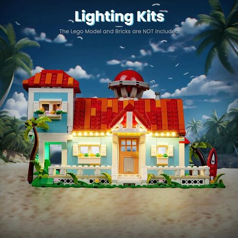 Light Kit Compatible with Lego Lilo and Stitch Beach House, LED Lighting Decoration Compatible with Lego 43268 Building Set - No Model Only Light in Kuwait