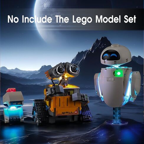 ضوء LED لمجموعة Lego 43279 Wall-E وEVE، مجموعة إضاءة متوافقة مع نموذج مكعبات البناء Lego 43279، غير متضمنة مجموعة النموذج in Kuwait