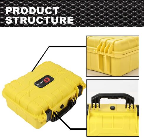GRAND ORANGE Graded Card Storage Box Fit BGS PSA SGC FGS Graded Sports Trading Cards, Hold 75 Graded Cards or 250 Ungraded Cards Heavy Duty Weatherproof Case Yellow in Saudi Arabia
