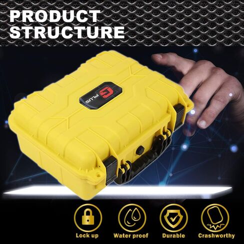 GRAND ORANGE Graded Card Storage Box Fit BGS PSA SGC FGS Graded Sports Trading Cards, Hold 75 Graded Cards or 250 Ungraded Cards Heavy Duty Weatherproof Case Yellow in Saudi Arabia
