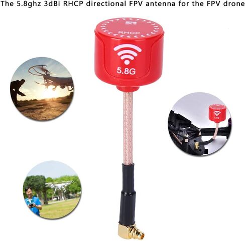 High Gain 5.8GHz 3dBi LHCP Antenna Red Bendable Directional RC Drone FPV Racing Antenna for Drone Parts Accessory UFL Connector in Saudi Arabia