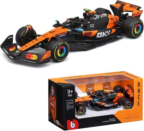 سيارة 1/43 متوافقة مع 2025 Race F1 MCL39 4# Lando Norris 81# نموذج مصبوب للسيارة مصنوع من خليط معدني (1/43 MCL39 4# ث/خوذة) in Saudi Arabia