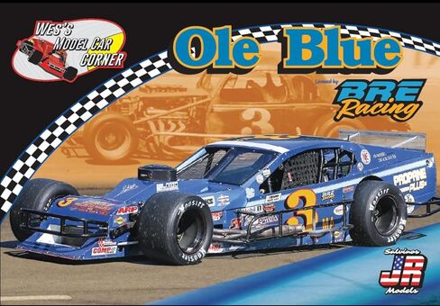 Wes's Model Car Corner by JR Salvinos WMCC-10003 1/25 Scale Ole Blue Asphalt Modified Race Car Plastic Model Kit - Assembly Required in Saudi Arabia