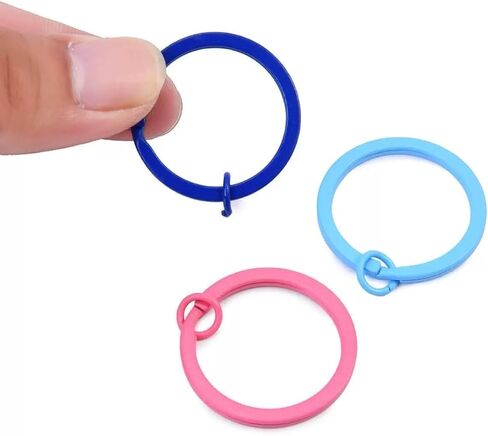20Pcs Metal Split Key Rings, Multi-Colored, 30mm for Home Office Car Keys, Crafts Projects in Saudi Arabia