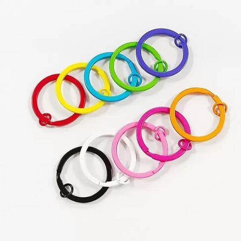20Pcs Metal Split Key Rings, Multi-Colored, 30mm for Home Office Car Keys, Crafts Projects in Saudi Arabia