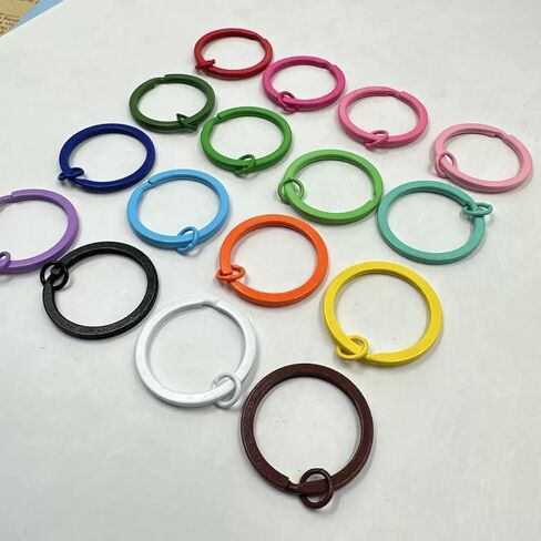 20Pcs Metal Split Key Rings, Multi-Colored, 30mm for Home Office Car Keys, Crafts Projects in Saudi Arabia