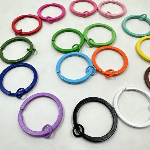 20Pcs Metal Split Key Rings, Multi-Colored, 30mm for Home Office Car Keys, Crafts Projects in Saudi Arabia