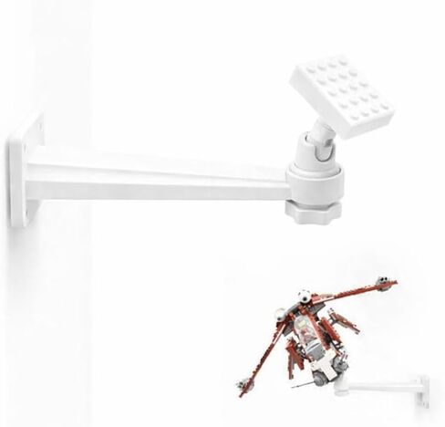 Heavy-Duty 360° Adjustable Wall Mount LEGO Display Stand – Alloy Bracket with 6x6 & 4x4 Connector Plates – Holds Over 2.2 lbs for Large LEGO Models – No Assembly Required in Saudi Arabia
