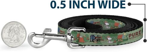 Peanuts Worldwide LLC Pet Leash, Dog Leash, Peanuts Happy Camper Beagle Scouts Scenes, 6 Feet Long 1.0 Inch Wide in Saudi Arabia