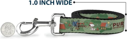 Peanuts Worldwide LLC Pet Leash, Dog Leash, Peanuts Happy Camper Beagle Scouts Scenes, 6 Feet Long 1.0 Inch Wide in Saudi Arabia
