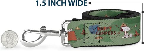 Peanuts Worldwide LLC Pet Leash, Dog Leash, Peanuts Happy Camper Beagle Scouts Scenes, 6 Feet Long 1.0 Inch Wide in Saudi Arabia