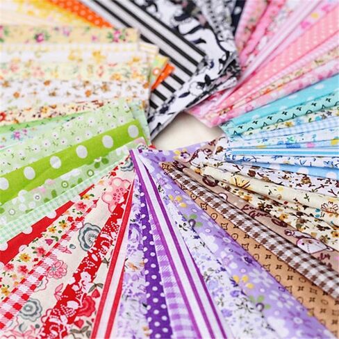 60 Pcs 4" x 4"(10cm x 10cm) Assorted Craft Fabric Bundle Squares Patchwork Fabric Sets for DIY Sewing Scrapbooking Quilting Dot Pattern in Saudi Arabia