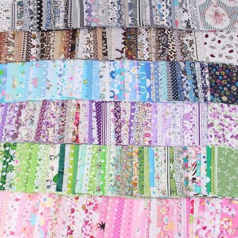60 Pcs 4" x 4"(10cm x 10cm) Assorted Craft Fabric Bundle Squares Patchwork Fabric Sets for DIY Sewing Scrapbooking Quilting Dot Pattern in Saudi Arabia