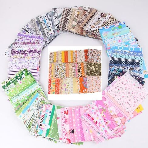 60 Pcs 4" x 4"(10cm x 10cm) Assorted Craft Fabric Bundle Squares Patchwork Fabric Sets for DIY Sewing Scrapbooking Quilting Dot Pattern in Saudi Arabia
