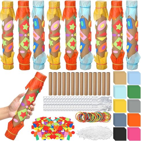 Epakh 24 Set Rainstick Craft Kit DIY Native American DIY Craft Supplies Falling Rain Sound for Vacation Bible Supplies Fun Home Activities in Saudi Arabia