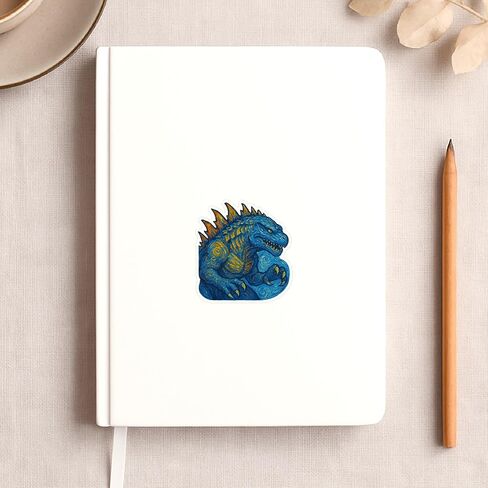 (3 Pack) Post-Impressionist Gogh Style Zilla 1998 Godzilla Sticker (3" x 3") in Saudi Arabia