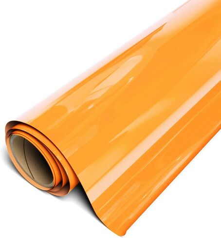 Siser EasyWeed Heat Transfer Vinyl 11.8" x 5ft Roll (Fluorescent Orange) - - Compatible with Siser, Cricut, Silhouette and Other Craft/Professional Cutters - CPSIA Certified in Saudi Arabia