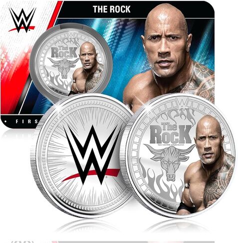 عملة FANTASY CLUB The Rock WWE مقاس 32 مم الرسمية القابلة للتجميع - تكريمًا لبطل الشعب والنجم العالمي - إصدار محدود للمعجبين وهواة الجمع in Saudi Arabia