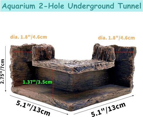 M2cbridge Aquarium Cave Betta Tunnel Driftwood Corners Shrimp House Hideout for Cichlid Breeding(Tree Trunk) in Kuwait
