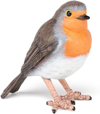 Papo - Robin - Realistic Figurine - 3 Years Old - Garden Animals Collection - Hand Painted - Educational Realistic Bird Toy - Faithfull Details - 5 cm - Gift idea - Robin Bird Toy - Wildlife Figurine in Saudi Arabia