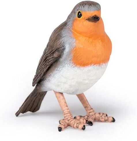 Papo - Robin - Realistic Figurine - 3 Years Old - Garden Animals Collection - Hand Painted - Educational Realistic Bird Toy - Faithfull Details - 5 cm - Gift idea - Robin Bird Toy - Wildlife Figurine in Saudi Arabia