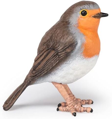 Papo - Robin - Realistic Figurine - 3 Years Old - Garden Animals Collection - Hand Painted - Educational Realistic Bird Toy - Faithfull Details - 5 cm - Gift idea - Robin Bird Toy - Wildlife Figurine in Saudi Arabia