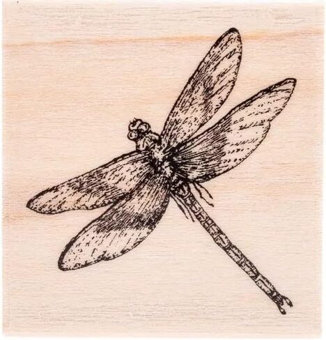 Dragonfly Wooden Rubber Stamp, 0.75 x 1.75 x 1.88 inches in Saudi Arabia