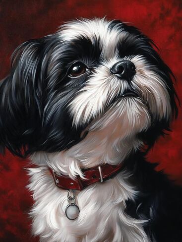 DIY Shih Tzu Dog 11CT Pre-Printed Cross Stitch Kit for Adults & Beginners, Easy Needlepoint Pattern for DIY Home Décor & Crafts 859 in Saudi Arabia