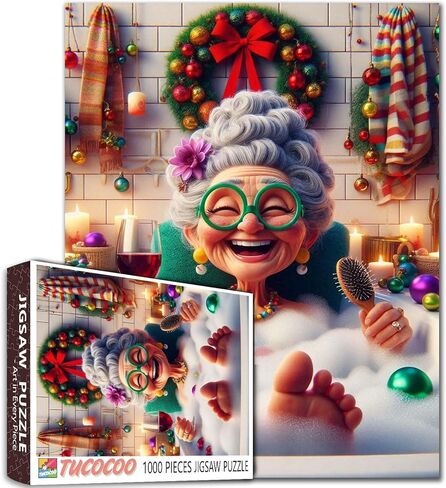 Old Woman Jigsaw Puzzle 1000 Piece Sisters for Adult Ladies Friends Puzzle Grandma Puzzles Seniors Jigsaw Puzzle Challenging for Adult Gifts for Friends and Family 19.7 x 27.6 Inch in Kuwait