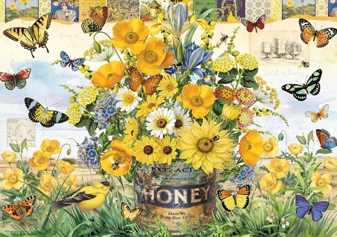 Ceaco - Barbara Anderson - Honey Bee Floral - 500 Piece Jigsaw Puzzle - Relaxing and Fun Activity for Adults in Saudi Arabia