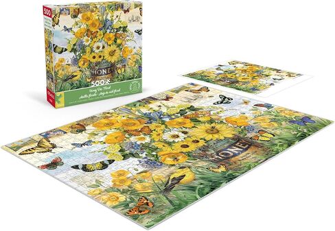 Ceaco - Barbara Anderson - Honey Bee Floral - 500 Piece Jigsaw Puzzle - Relaxing and Fun Activity for Adults in Saudi Arabia