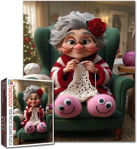 Old Woman Jigsaw Puzzle 1000 Piece Sisters for Adult Ladies Friends Puzzle Grandma Puzzles Seniors Jigsaw Puzzle Challenging for Adult Gifts for Friends and Family 19.7 x 27.6 Inch in Kuwait