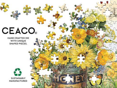 Ceaco - Barbara Anderson - Honey Bee Floral - 500 Piece Jigsaw Puzzle - Relaxing and Fun Activity for Adults in Saudi Arabia