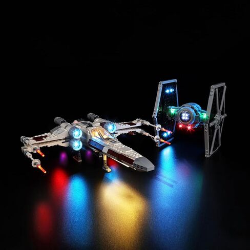 طقم إضاءة LED من Kyglaring لمجموعة بناء Lego TIE Fighter & X-Wing Mash-up 75393، ملحقات الإضاءة لشاشة TIE Fighter & X-Wing Mashup، (الأضواء فقط، الطراز غير متضمن)، الإصدار الكلاسيكي in Saudi Arabia