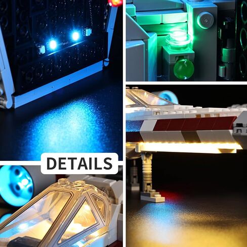 طقم إضاءة LED من Kyglaring لمجموعة بناء Lego TIE Fighter & X-Wing Mash-up 75393، ملحقات الإضاءة لشاشة TIE Fighter & X-Wing Mashup، (الأضواء فقط، الطراز غير متضمن)، الإصدار الكلاسيكي in Saudi Arabia