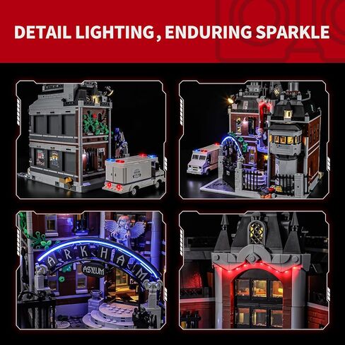 BRIKSMAX 2.0 Light Kit for Lego Batman Arkham Asylum 76300 -Innovative Led Lighting Compatible with Lego Set- Not Included Model in Saudi Arabia