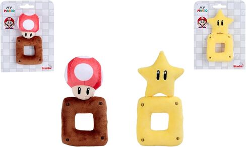 Simba My Mario Baby Plush Rattle – 6-Inch Star Sensory Grab Toy for Infants in Saudi Arabia
