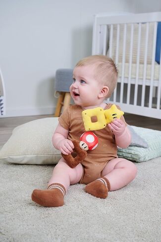 Simba My Mario Baby Plush Rattle – 6-Inch Star Sensory Grab Toy for Infants in Saudi Arabia