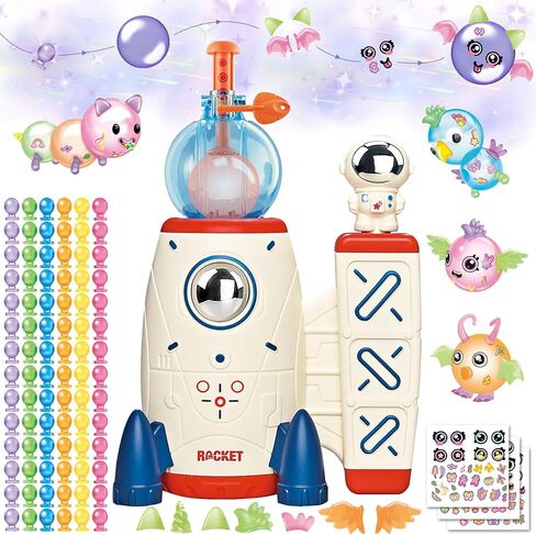 219pcs Space Magic DIY Balloon Kit with Pump, Sticky Balloon Maker Craft, Includes Bouncy Balloons, Stickers & Accessories, DIY Creative Activity Gift for Girls Boys Ages 3+ in Saudi Arabia