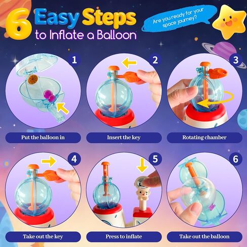219pcs Space Magic DIY Balloon Kit with Pump, Sticky Balloon Maker Craft, Includes Bouncy Balloons, Stickers & Accessories, DIY Creative Activity Gift for Girls Boys Ages 3+ in Saudi Arabia