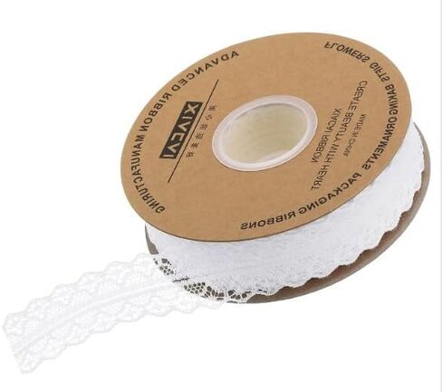 Cream White Lace Trim Ribbon 1.2 Inch Wide×50 Yards lace Fabric Vintage Pattern Roll Ribbons - Perfect for Gift Wrapping, Crafts,Flower Design,Sewing, and Party Decorations Sewing Lace in Saudi Arabia