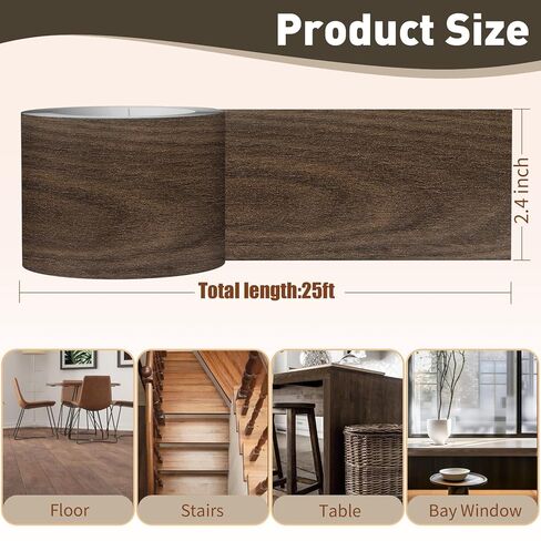 Wood Grain Repair Tape, 2.4 inch X 25ft Self Adhesive Cherry Grain Repair Patch for Tables, Chairs, Baseboards, Doors, Windows, Floors, Handicraft DIY. in Saudi Arabia