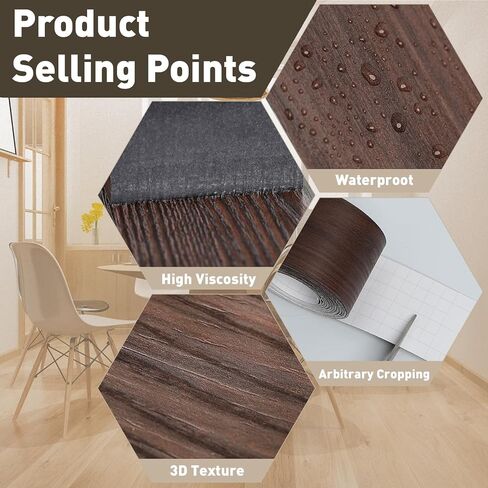 Wood Grain Repair Tape, 2.4 inch X 25ft Self Adhesive Cherry Grain Repair Patch for Tables, Chairs, Baseboards, Doors, Windows, Floors, Handicraft DIY. in Saudi Arabia