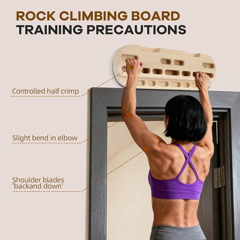 FAHKNS Rock Climbing Hanging Board Training, Climbing Fingerboard Gated Training Station with Grip Points, Inclines and Edges as a Pull-Up Bar, Hanging Training, Finger Strength Training in Saudi Arabia