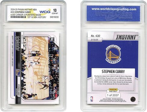 2025 NBA Panini Steph Curry 1st Ever 4,000 3-Pointers Made Card #430 Golden State Warriors - Graded GEM Mint 10 in Saudi Arabia
