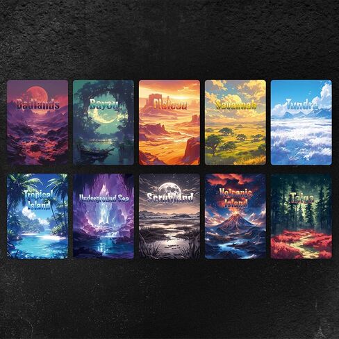بطاقات وكيل لـ Magic The Gathering، بطاقات فنية بديلة مخصصة يمكنك صنعها بنفسك، أراضي مزدوجة بنمط الملصق، عادية in Kuwait
