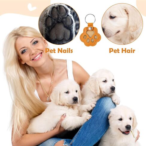 sibba 5pcs الكلب الفراء المفاتيح تخزين الشعر القط تذكار لطيف الجلود الحيوانات الأليفة مخلب التذكارية كيرينغ لحقيبة محفظة الحيوانات الأليفة فقدان هدية وسحر الذاكرة، 5 ألوان in Kuwait